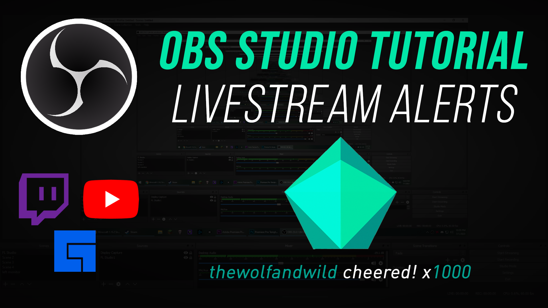 OBS Studio - Livestream Alerts (Twitch, Youtube, Facebook)